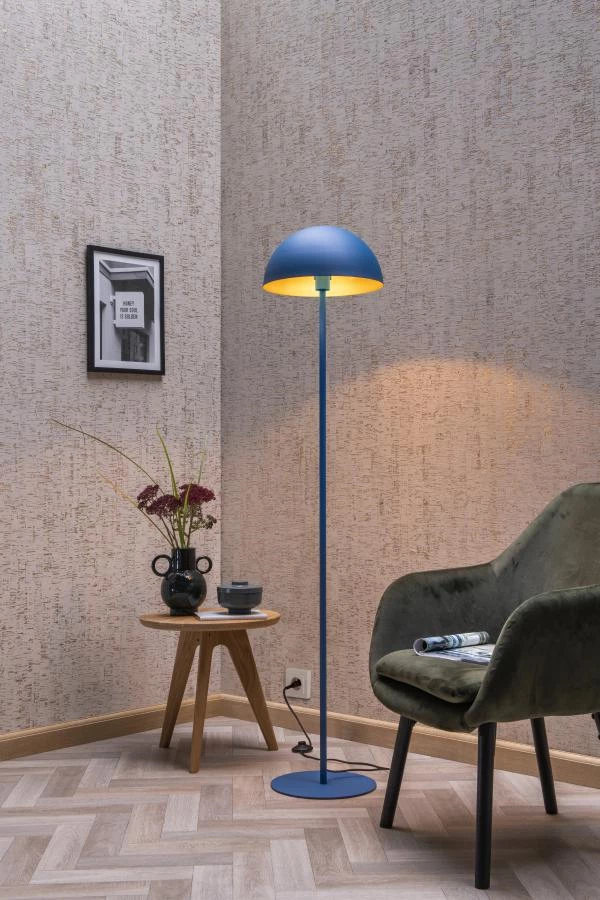 Lucide SIEMON - Floor lamp - Ø 35 cm - 1xE27 - Blue - atmosphere 1